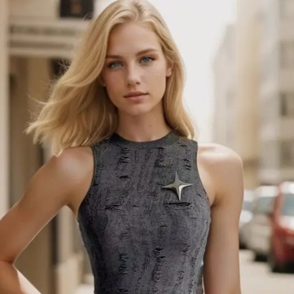 STAR Knit Crop Top